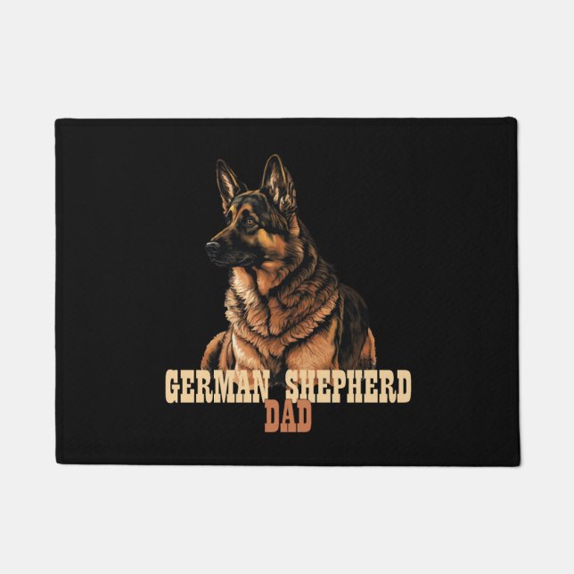 German Shepherd Dad, GSD Owner Dad Doormat (Front)