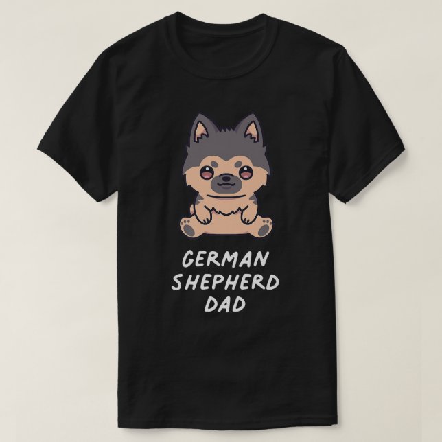 German Shepherd Dad Kawaii Anime Dog Lover Owner F T-Shirt (Design Front)