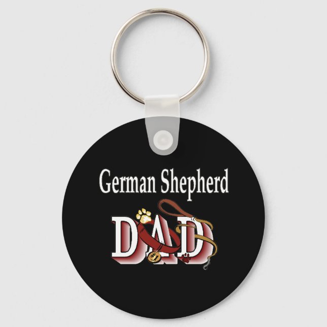german shepherd dad Keychain (Front)