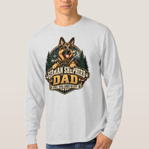 German Shepherd Dad Loyal Vintage Badge T-Shirt