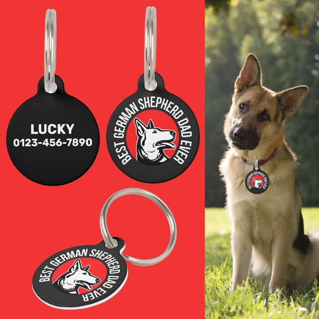 German Shepherd Dad       Pet ID Tag (Creator Uploaded)