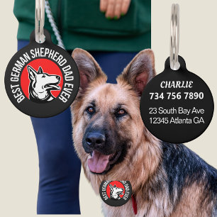 German Shepherd Dad Pet Tag
