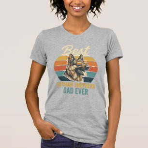 German Shepherd Dad Vintage Sunset Shirt Design
