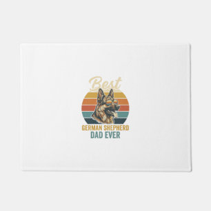 German Shepherd Dad Vintage Sunset Shirt Design Doormat