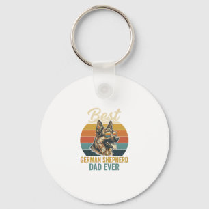 German Shepherd Dad Vintage Sunset Shirt Design Key Ring