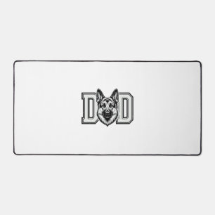 German Shepherd Dad Vintage Vector Shirt Design_1 Desk Mat