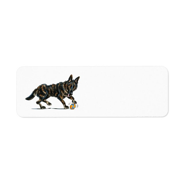 German Shepherd Dax Return Address Label (Front)
