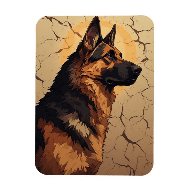 🐕 German Shepherd Decor For Dog Owners 🐕 Magnet (Vertical)