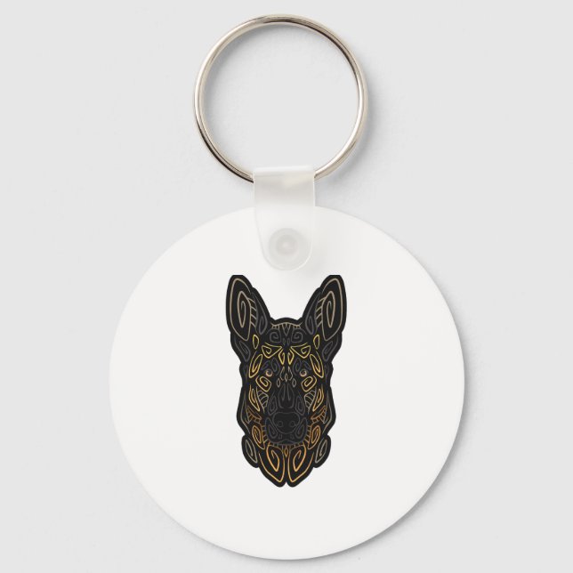 German Shepherd Design German Shepherd Gifts Dog O Key Ring (Front)