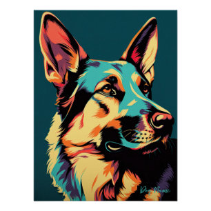 German Shepherd Dog 002 - Bruno Pokopen Poster