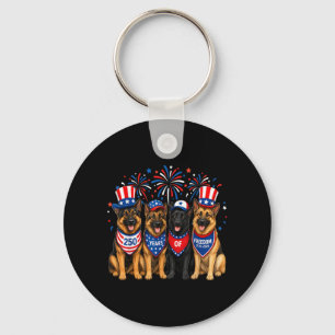 German Shepherd Dog 250 Years Aamerican 1776 2026 Key Ring