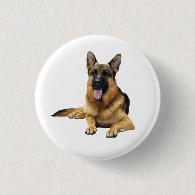 German Shepherd Dog 3 Cm Round Badge (Front)