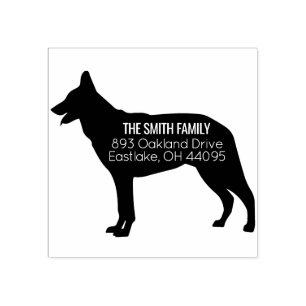 German Shepherd Dog Address Stamp