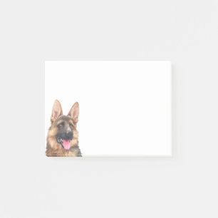 German Shepherd Dog Alsatian GSD Pet Watercolor Post-it Notes