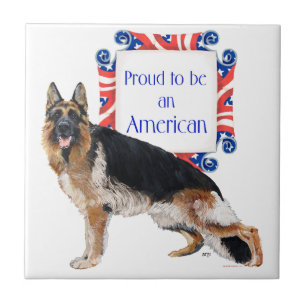 German Shepherd Dog American Tile