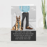 German Shepherd Dog and Dad Funny Father's Day