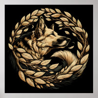 German Shepherd Dog Art flora german shepherds dog
