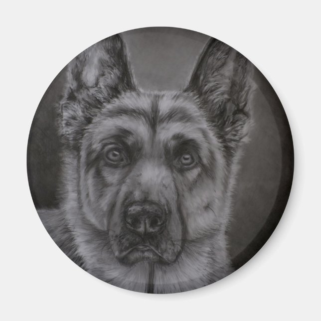 German Shepherd Dog Art - Noble Magnet (Front)
