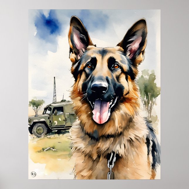 German Shepherd - Dog Art Print (Front)
