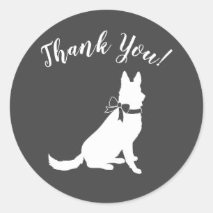 German Shepherd Dog Baby Shower Genderless Classic Round Sticker
