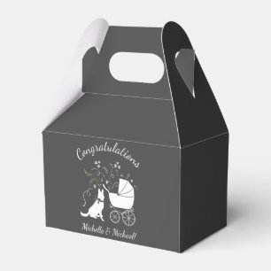 German Shepherd Dog Baby Shower Genderless Favour Box