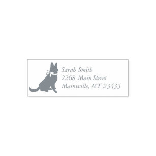 German Shepherd Dog Baby Shower Genderless Self-inking Stamp