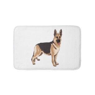 German shepherd dog  bath mat