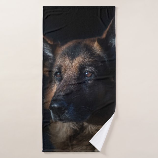 German shepherd dog bath towel (Bath Towel)