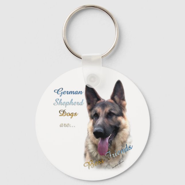 German Shepherd Dog Best Friend Keychain (Front)