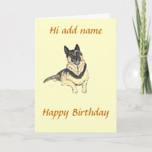 German Shepherd Dog birthday card