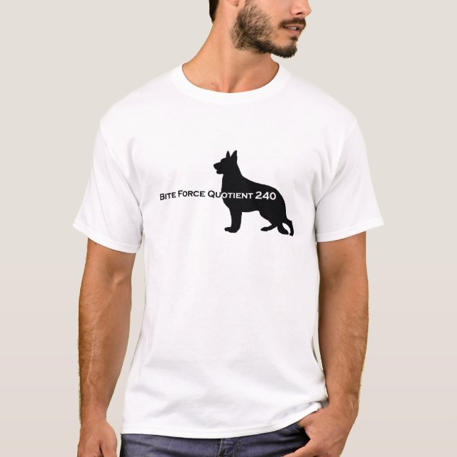 German Shepherd Dog - Bite Force Quotient 240 T-Shirt (Front)