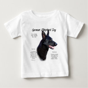 German Shepherd Dog (blk) History Design Baby T-Shirt