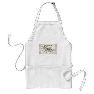 German Shepherd Dog Blueprint Standard Apron