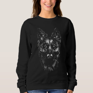 German Shepherd Dog Breed Face Lover Sweatshirt