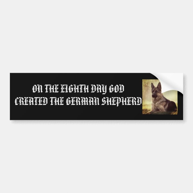 German Shepherd Dog Bumper Sticker. Sticker (Front)