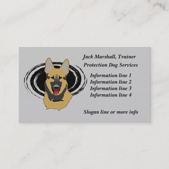 German Shepherd Dog Business Card (Front)