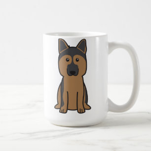 German Shepherd Dog Cartoon Coffee Mug