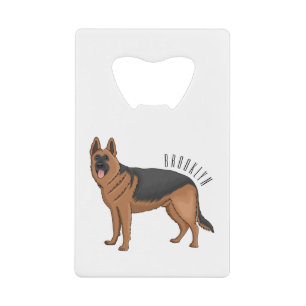 German shepherd dog cartoon illustration