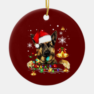 German Shepherd Dog Ceramic Ornament