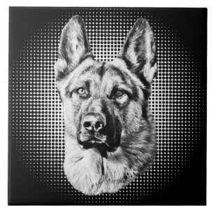German Shepherd dog Ceramic Tile