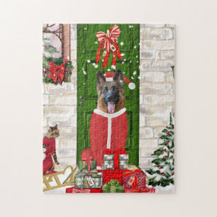 German Shepherd Dog Christmas   Jigsaw Puzzle