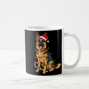 German Shepherd Dog Christmas Lights Xmas Pet Dog Coffee Mug