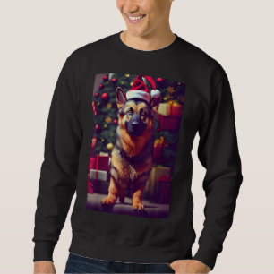 German Shepherd Dog Christmas Santa Owner Xmas Sweatshirt