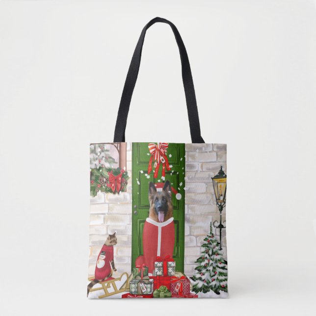 German Shepherd Dog Christmas   Tote Bag (Front)