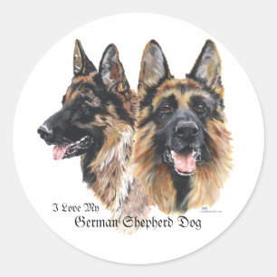 German Shepherd Dog Classic Round Sticker