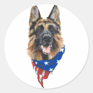 German Shepherd Dog Classic Round Sticker