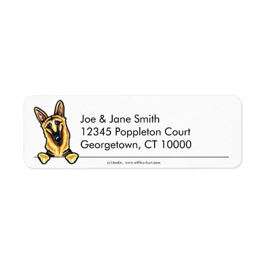 German Shepherd Dog Clean & Simple Return Address Label
