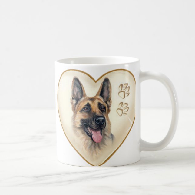 German Shepherd Dog Coffee Mug Cup (Right)