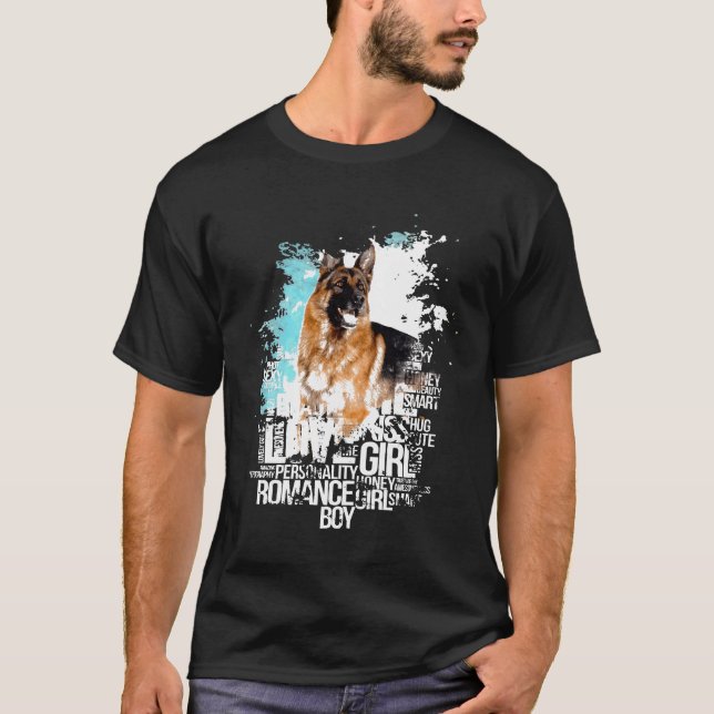 German Shepherd Dog Cool T-Shirt (Front)