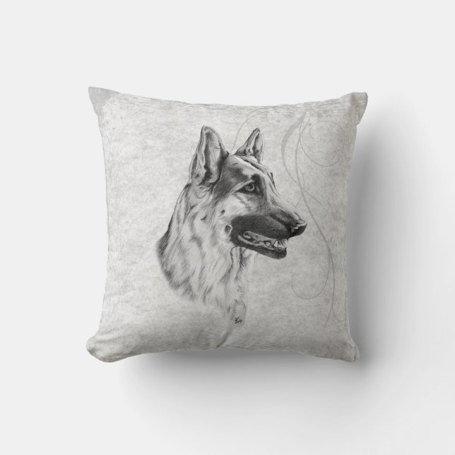 German Shepherd Dog Cushion (Front)